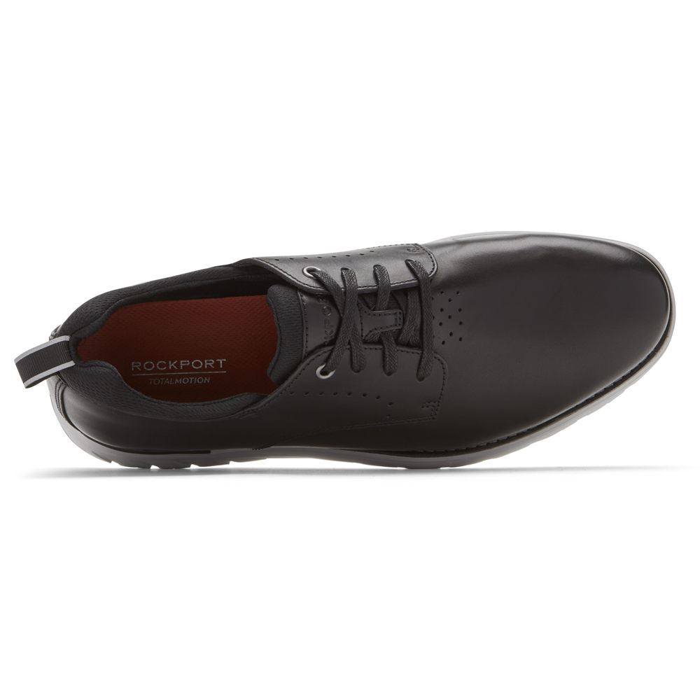 Oxfords Rockport Homem Pretas - Total Motion Sport Plain Toe - 78963DMFQ